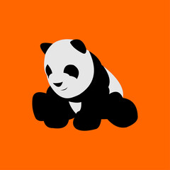 The cute panda child logo is suitable for printing on children's t-shirts etc.