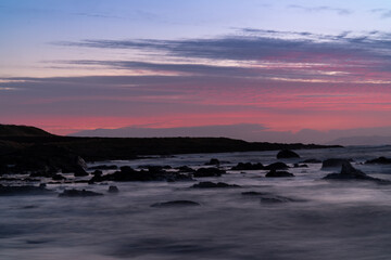 Obraz premium Pink Sunset over Shell Bay.