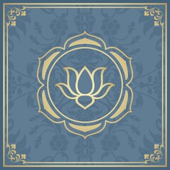 water lily, wedding card design, royal India	