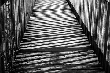 black and white bridge