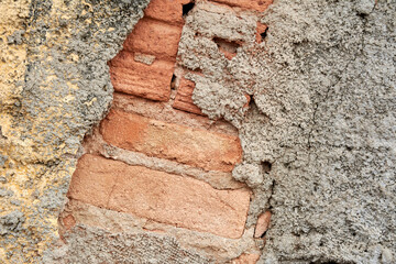 Wall brick plaster abstract background