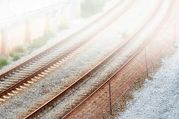 Railroad tracks abstract background