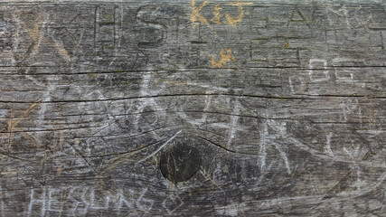 Wood Carving Graffiti White