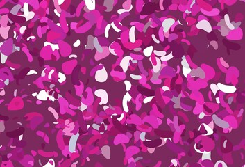 Light Pink vector template with memphis shapes.