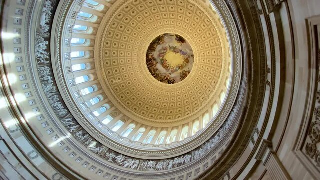 The dome of the United States Capitol building, interior