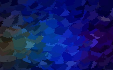 Dark Blue, Green vector pattern with random forms.