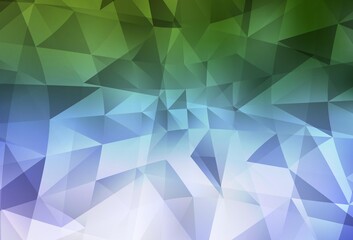 Fototapeta premium Light Pink, Green vector low poly texture.