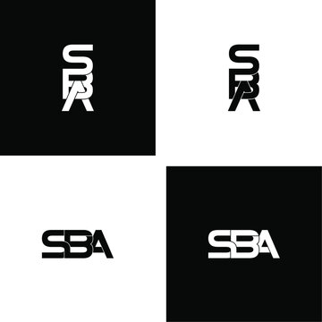 sba letter original monogram logo design