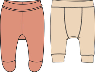 flat sketch clothes for baby girls.