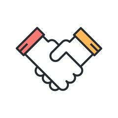 Handshake icon. Business agreement, cooperation sign. Vector illustration.