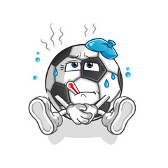 ball sick vector. cartoon character