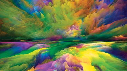 Tuinposter Mix van kleuren Snelheid van dromenland