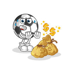 Naklejka premium ball refuse money illustration. character vector