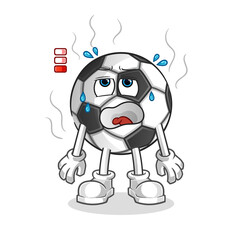 ball low battery mascot. cartoon vector