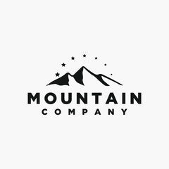 mountain company logo, icon and illustration