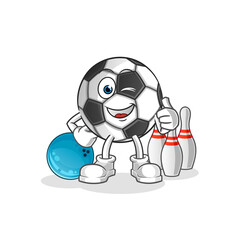 ball play bowling illustratiovn. character vector