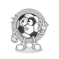 ball eavesdropping vector. cartoon character