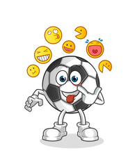 ball laugh and mock character. cartoon mascot vector