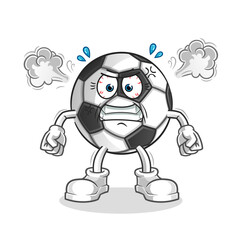 ball very angry mascot. cartoon vector
