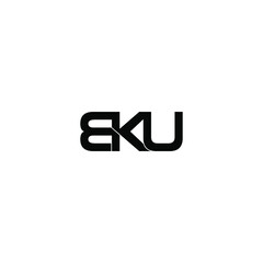 bku letter original monogram logo design