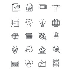 Fototapeta premium Graphic design icons set.
