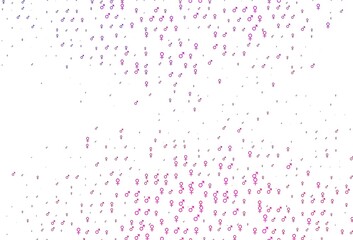 Light pink vector texture with male, female icons.