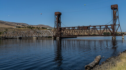 18TH ST BRIDGE IS LEWISTON IDAHO'S FIRST BRIDGE OVER THE CLEARWATER RIVER AND WAS REBUILT IN 1951