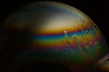 Abstract shot of beautiful surface of a bubble