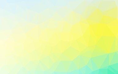Fototapeta premium Light Green, Yellow vector blurry triangle template.