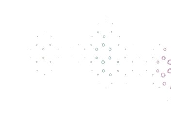 Light multicolor, rainbow vector backdrop with dots.