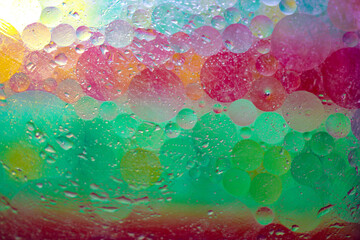 Cosmic abstract background. Abstract molecule sctructure. Water bubbles. Macro shot molecule....