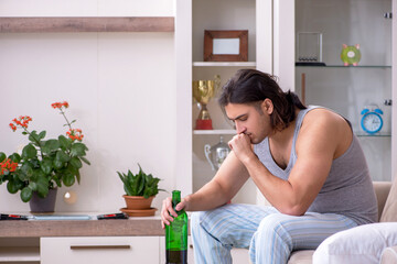 Man ex-champion suffering from alcoholism at home