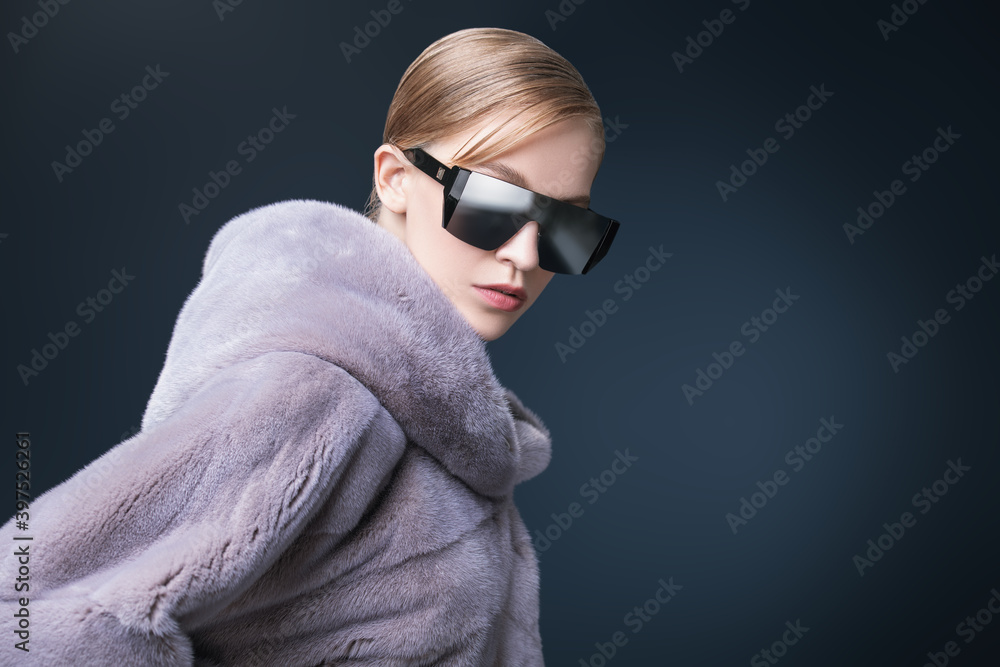 Canvas Prints fur coat fashion