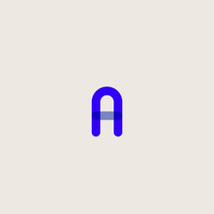 blue letter a