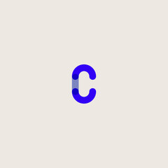 blue letter c