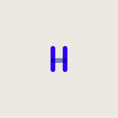 blue letter h