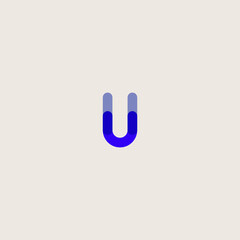 blue letter u