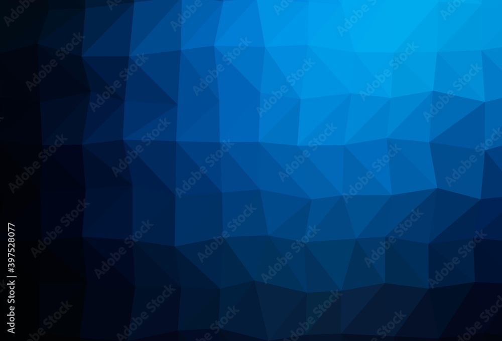 Sticker dark blue vector shining triangular pattern.