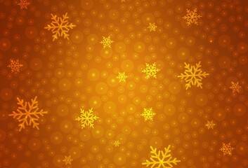 Light Orange vector background in Xmas style.