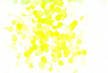 Light Green, Yellow vector template with chaotic shapes.