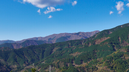 山, 風景, 空, 自然, 山, 森, 青, 緑, 雲, 木, 景色