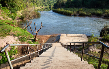 Stairs down to the river