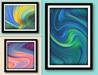 abstract vivid background with curly stripes fantasy texture
