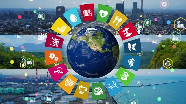 SDGsイメージ　サステナブル　持続可能な開発目標　地球環境