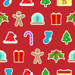 Christmas pattern, seamless background, cute pattern background concept, vector.