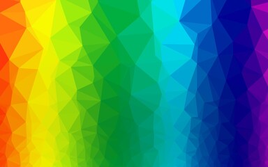 Light Multicolor, Rainbow vector shining triangular pattern.