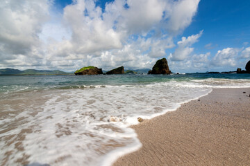 Beach, rocks and sky