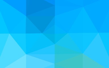 Fototapeta premium Light BLUE vector triangle mosaic texture.