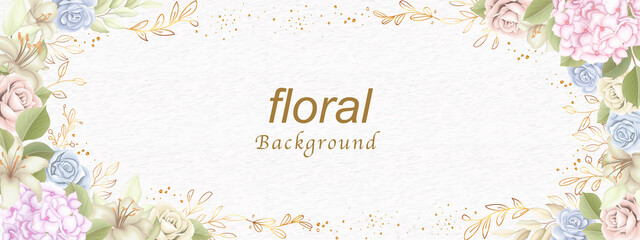 Welcome floral background