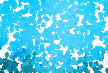Light  blue vector cover in polygonal style with circles.